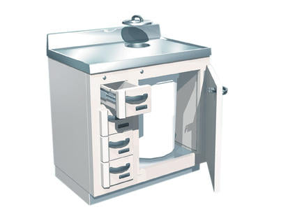 Lead-Lined Waste and Storage Cabinet