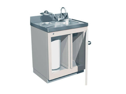 Lead-Lined Sink and Waste Cabinet